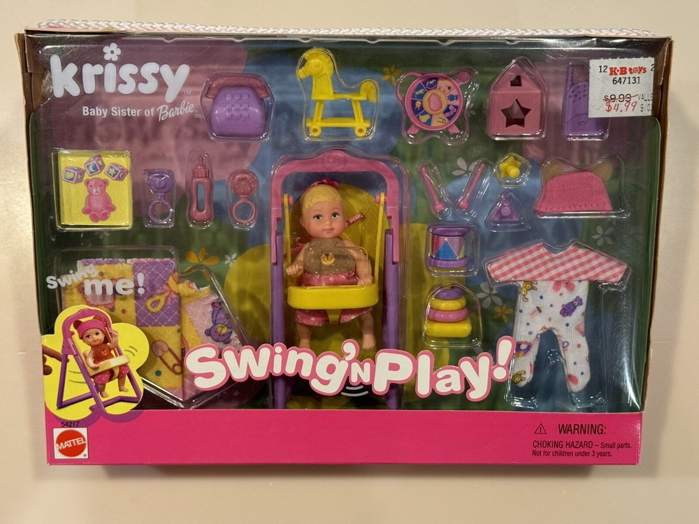 Krissy Baby Sister of Barbie Swing'N Play #54217 NRFB by Mattel