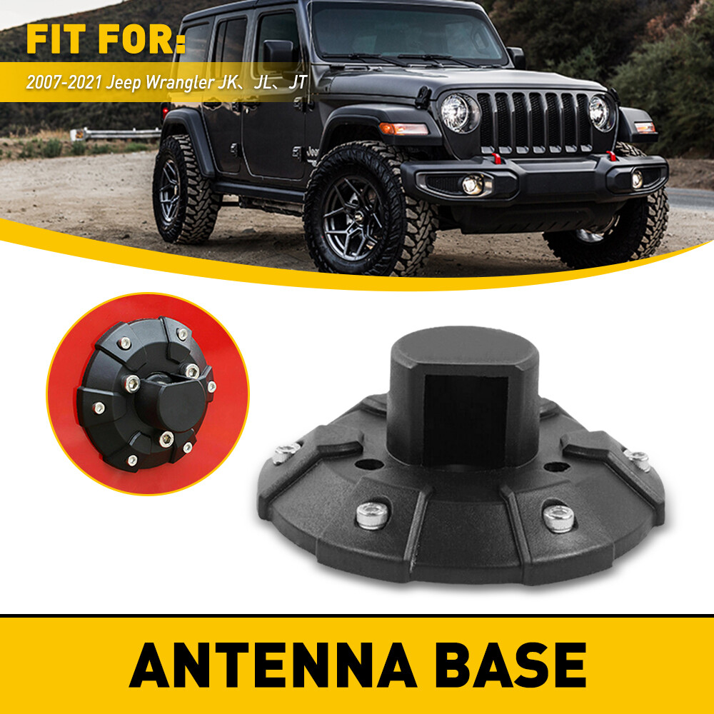 Jeep Wrangler JK JL JLU Gladiator JT Radio Antenna Base Cover 2007+ Decorative