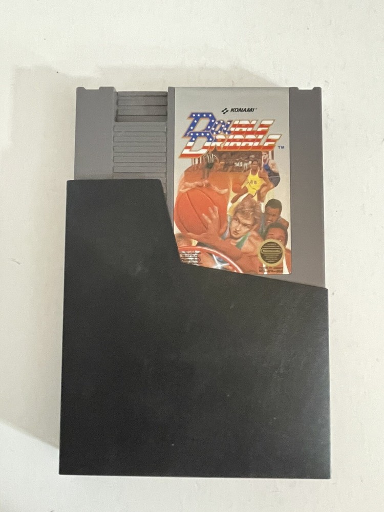 Double Dribble NES Game Cartridge with Dust Sleeve-image