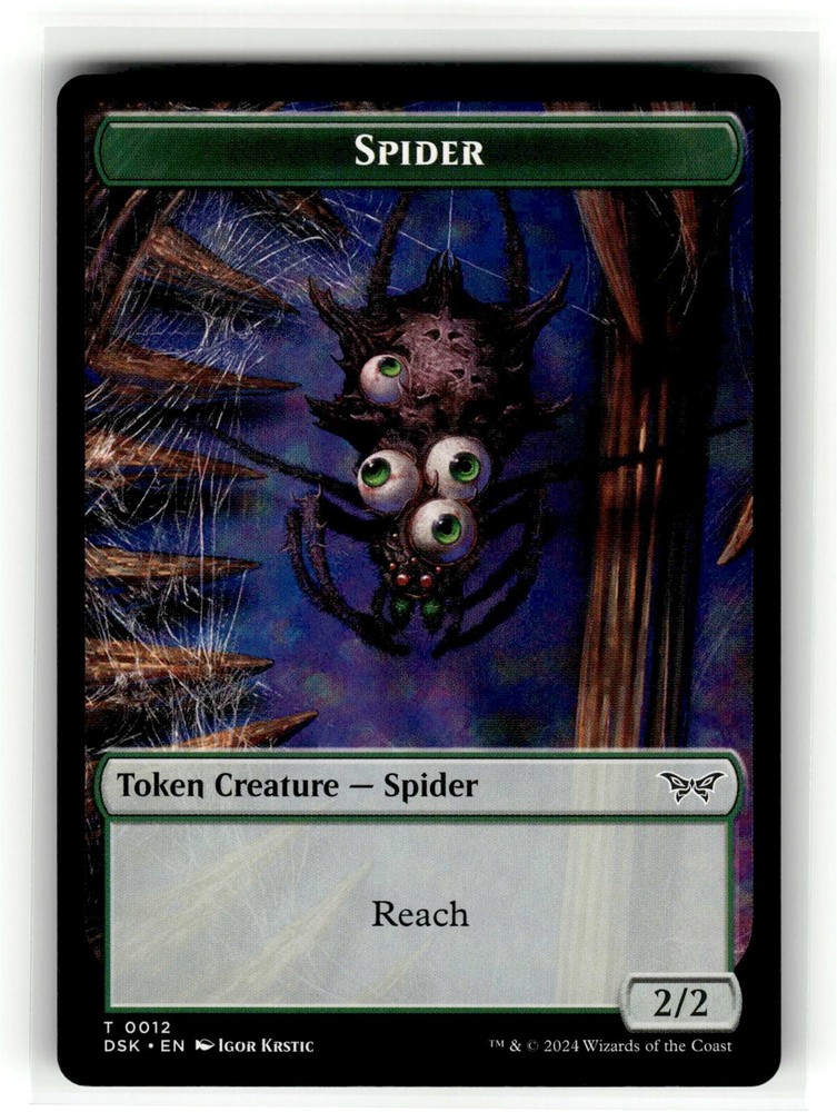 SPIDER TOKEN Duskmourn House of Horror #12 DSK(NM+)(MTG)