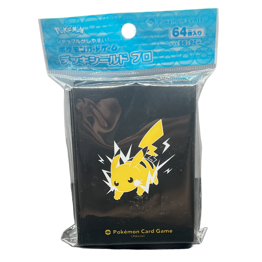 Pikachu Black Card Sleeves 64ct Pokémon Center Japan US SELLER