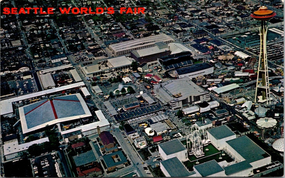 Vintage 1962 Seattle World's Fair Century 21 Expo Space Needle Postcard