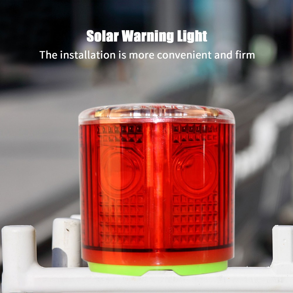 Durable LED Solar Warning Light Flash Road Traffic Signal Beacon Lamp