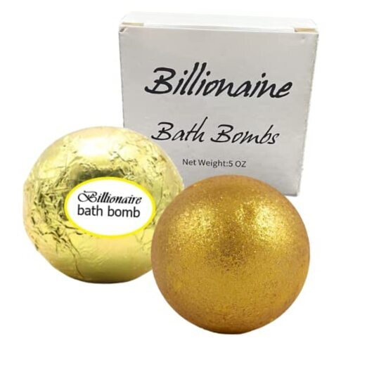 Gold Lavender Scented Billionaire Bath Bomb with Natural Essential Oils -