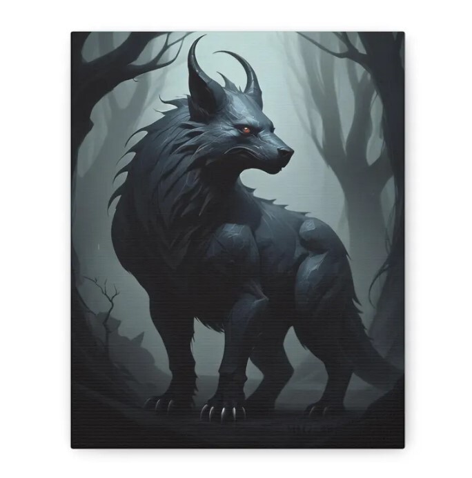 Shadowfang Beast Fantasy Wall Art for Home Decor