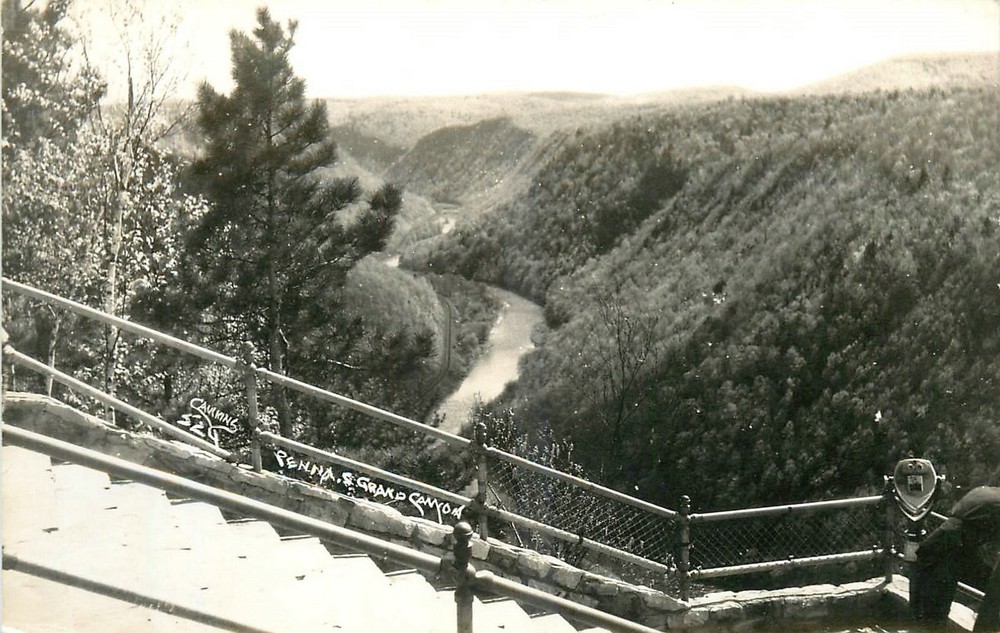 1940s Pennsylvania Grand Canyon Caulkins PA RPPC Postcard 25-11576
