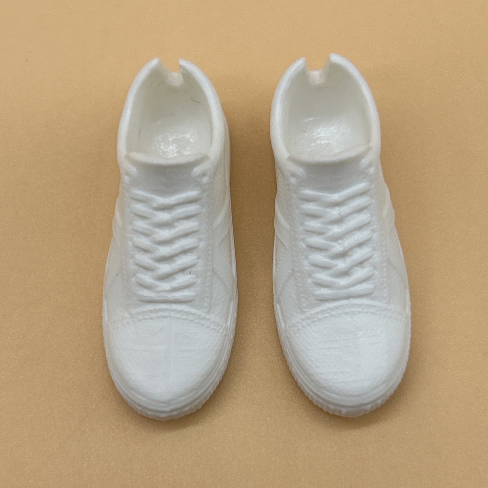 Barbie Fashionistas Ken Doll Shoes #203 White Sneakers Tennis Shoes HPF79 EUC