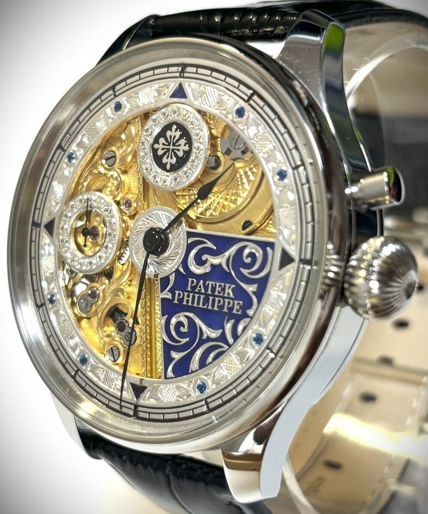 Patek Philippe Vintage Marriage Watch 1904 Movement 48mm Genuine Leather Strap