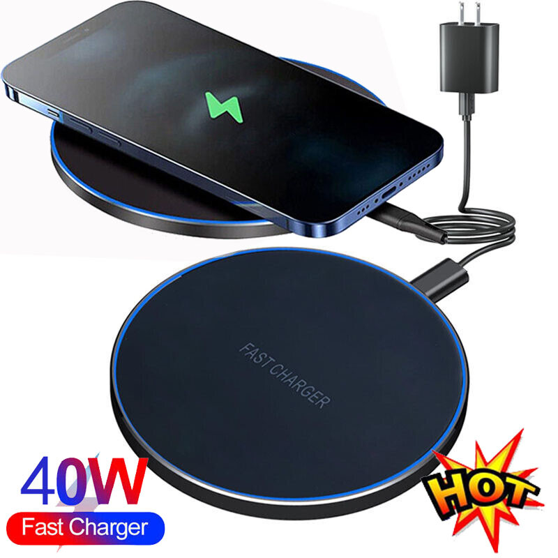 40W Fast Wireless Charger Charging Pad For iPhone 17 16e 16 15 14 13 12 Pro Max