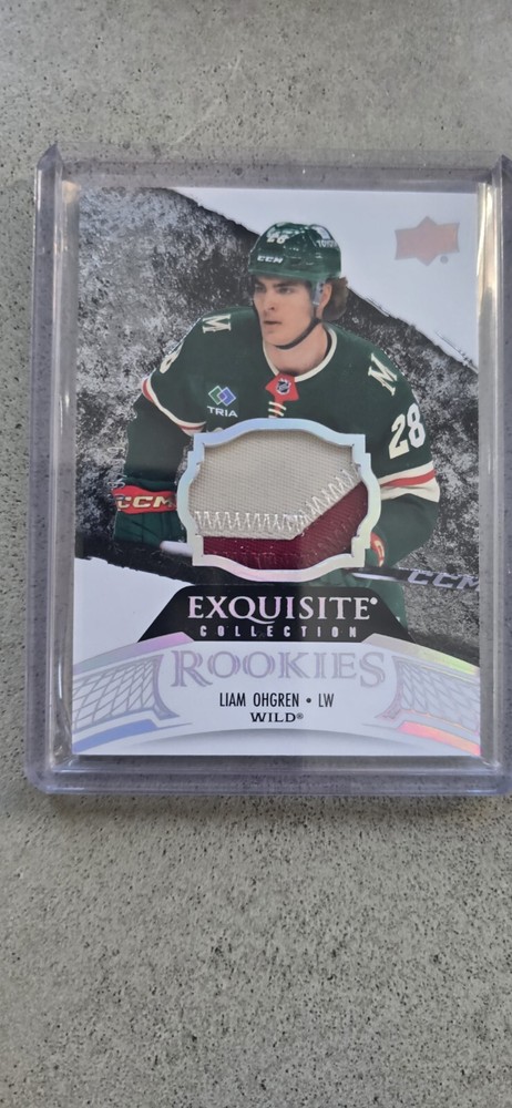 24-25 Black Diamond Hockey Exquisite Collection Rookie Patch Liam Ohgren (30/99)