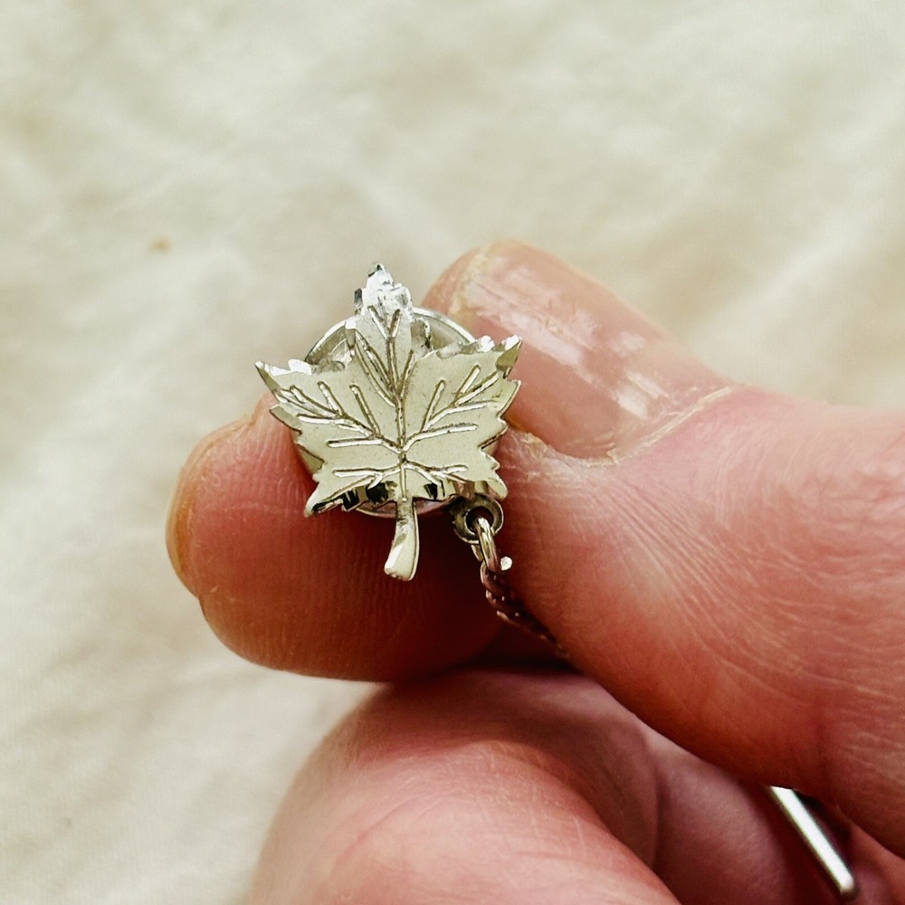 Silver Maple Leaf Tie Tack Men's Jewelry Accessories