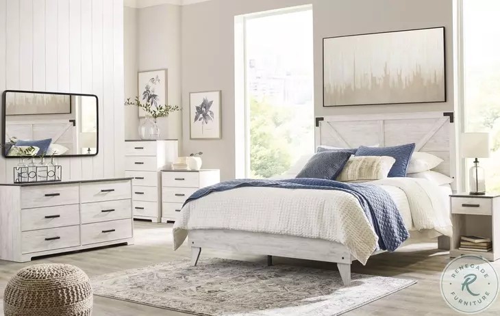 Elegant White Wash Queen Bedroom Set for Timeless Style & Comfort