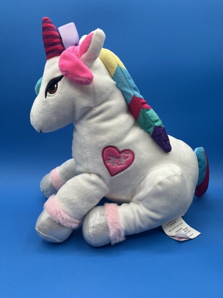 JoJo Siwa Unicorn Sparkle Rainbow Nickelodeon Plush Stuffed Toy Animal 12”