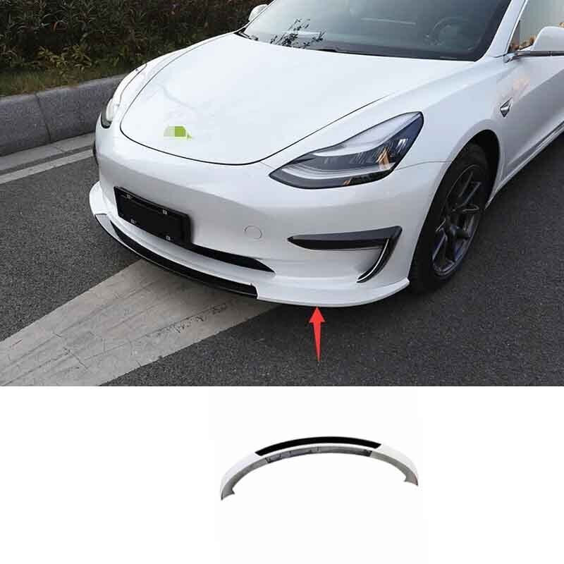 Sport Front Bumper Lip White+Black Spoiler Splitter 2017-2022 For Tesla Model 3