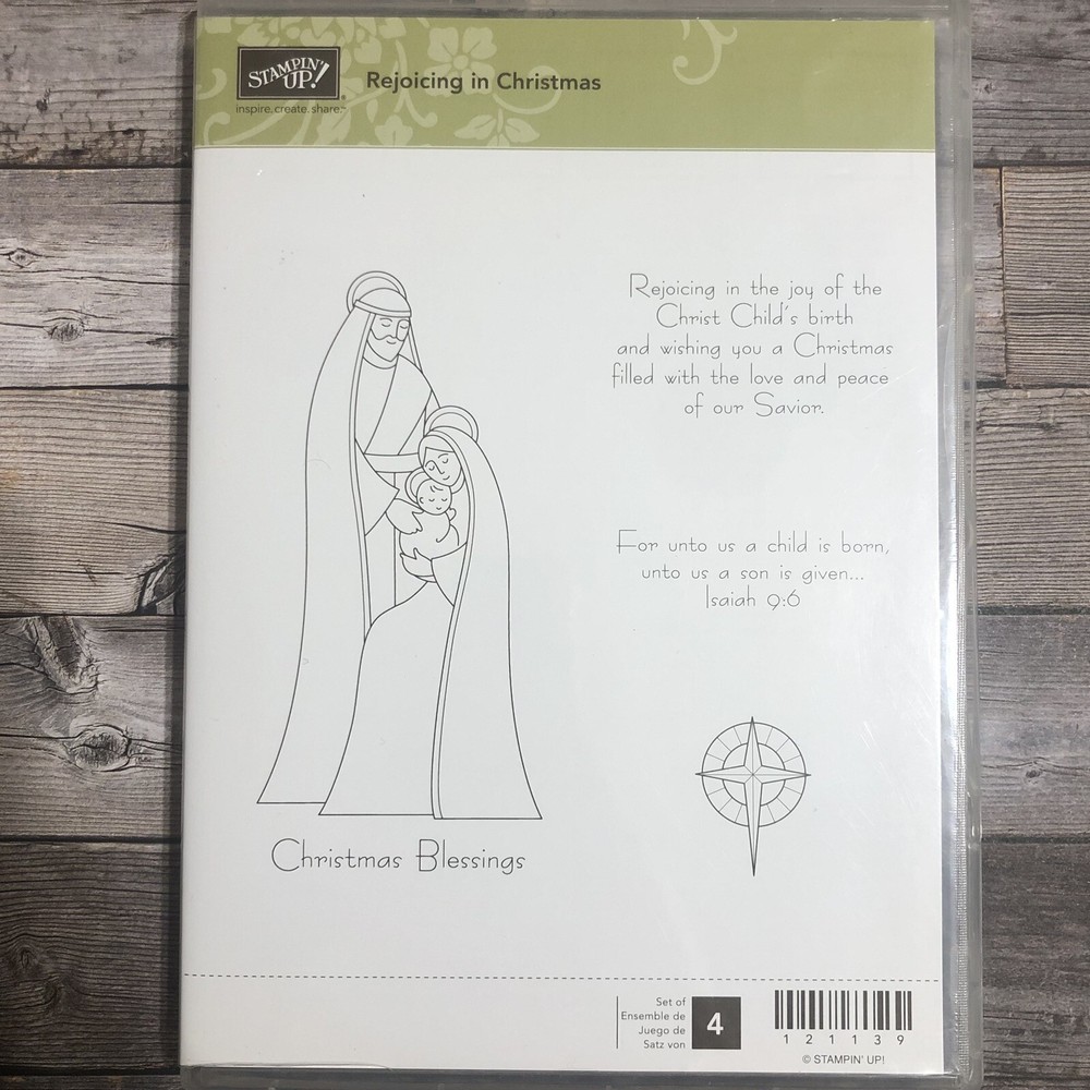 Stampin Up REJOICING IN CHRISTMAS Stamp Set Nativity Religious Jesus Blessings