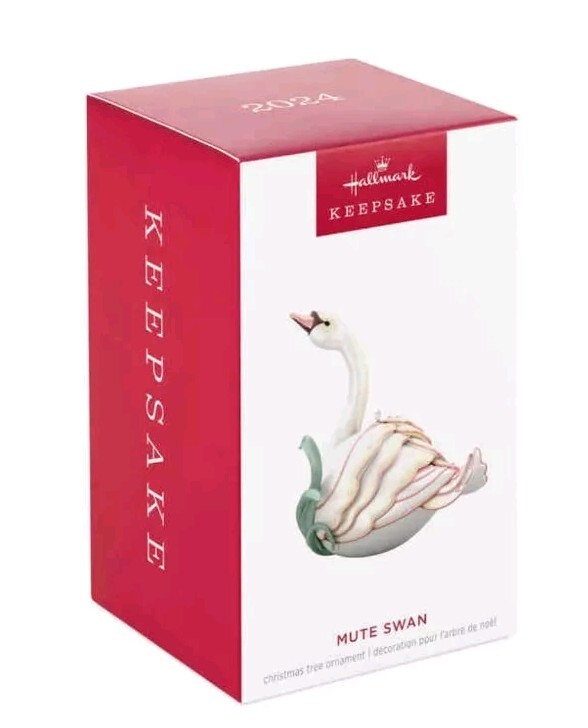 2024 Hallmark Keepsake Mute Swan Christmas Tree Ornament