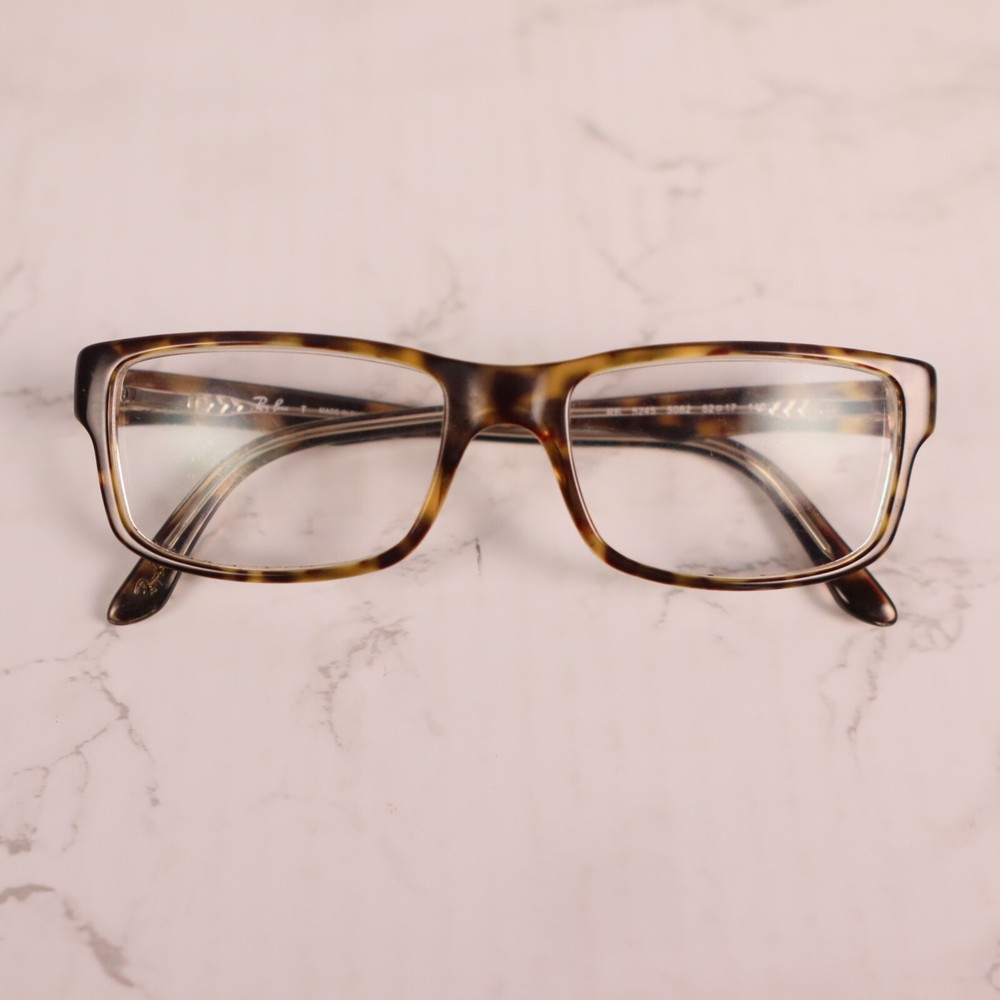 RAY-BAN RB 5245 5082 Tortoise Rectangular Full Rim Eyeglasses 52-17-140