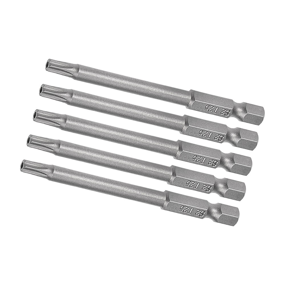 5pcs Torx Screwdriver Bit 3 Inch x H1/4 x T25 Magnetic for Power Tool Use