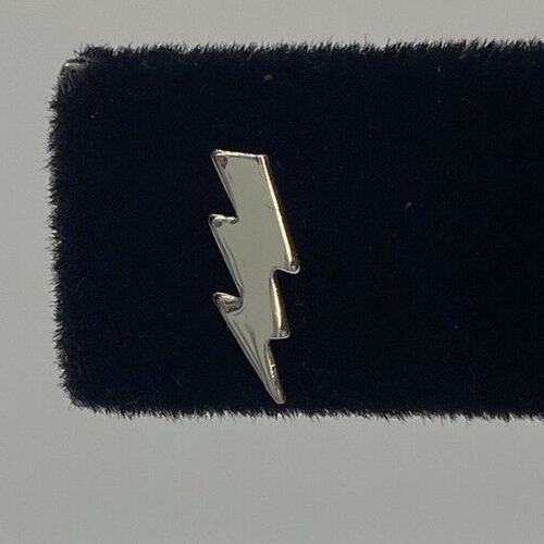 Sterling Silver Lightning Bolt Stud Earrings for Women Teens 10mm Zeus Flash Design
