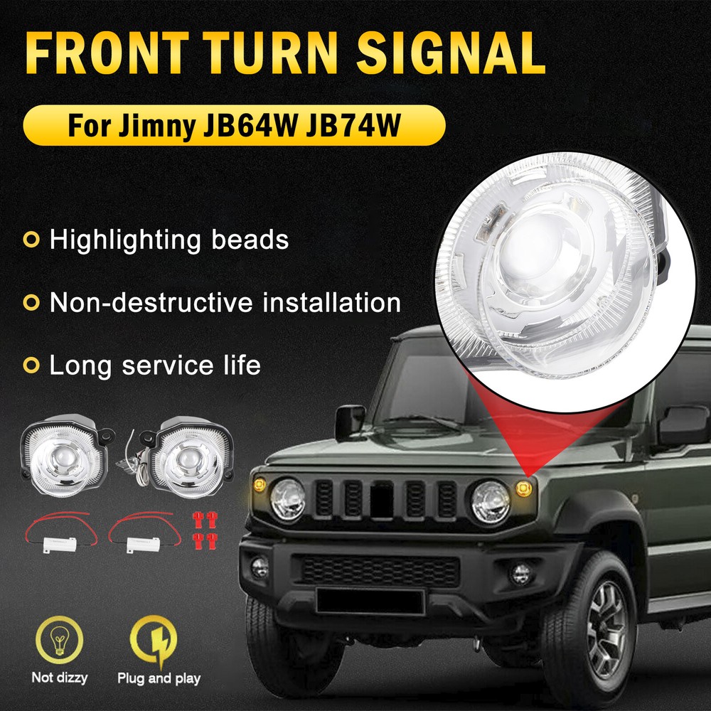 Pair of Front Turn Signal Lamp Light For Suzuki Jimny JB64 JB74 2019-21 Clear U4