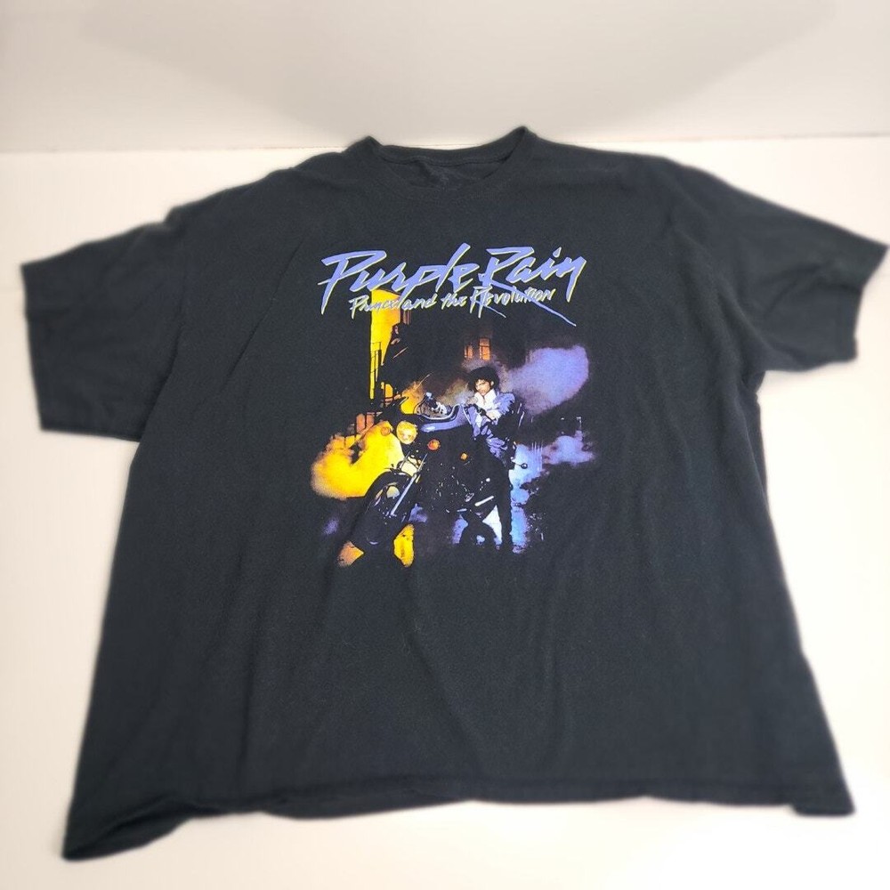 Prince and the Revolution Purple Rain Black Short Sleeve T-Shirt Men's Size 3XL