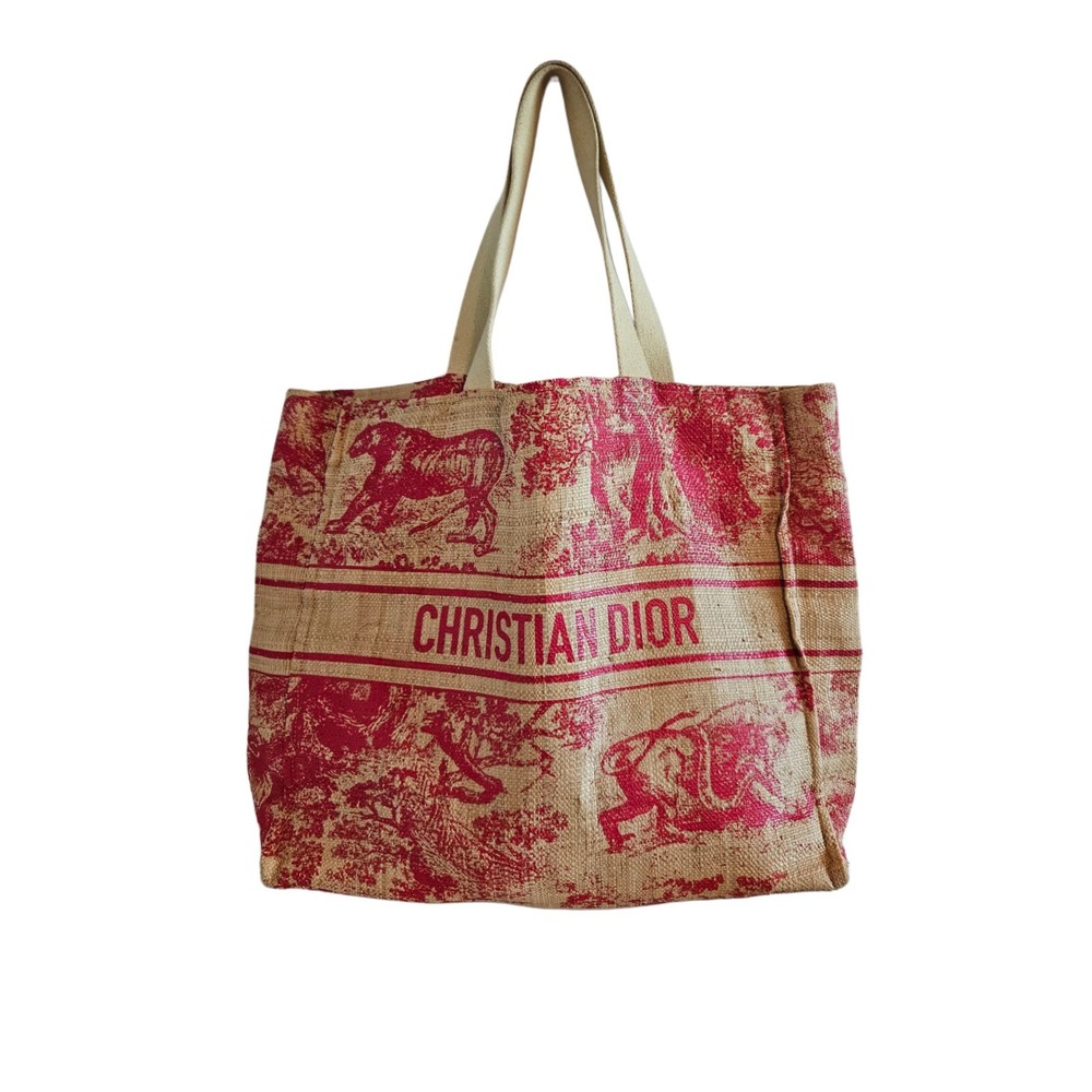 Christian Dior Beige/Pink Dioriviera Tote Bag