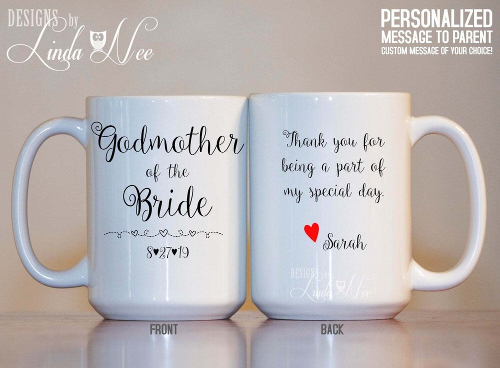 Personalized Godmother Of The Bride Mug Godmother Of Bride Gift Christian