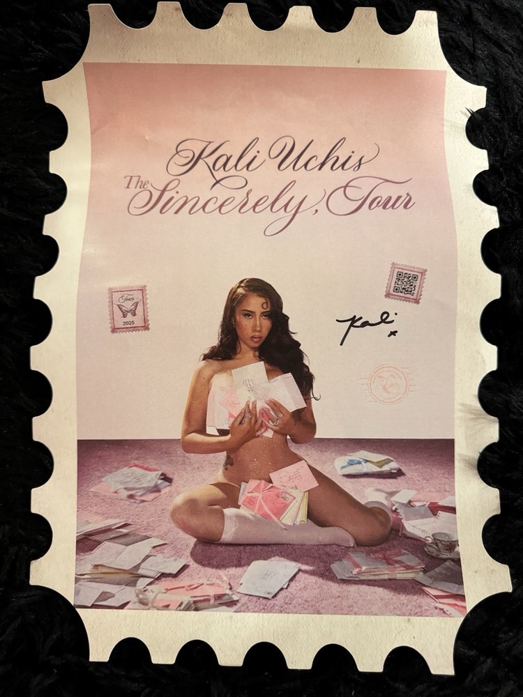 Kali Uchis SIGNED The Sincerely Tour VIP Poster Autographed Original