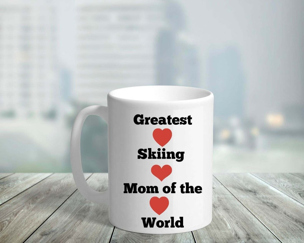 Best Skiing Mom Coffee Mug Gift for Mom or Sister Who Loves Skiing