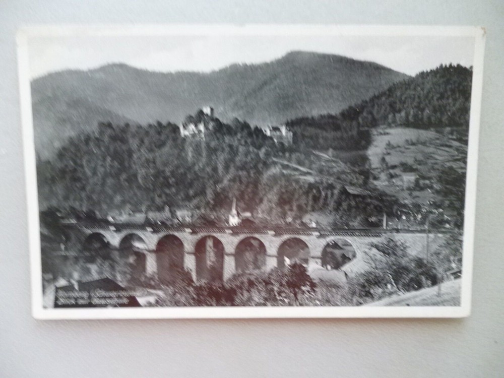 Postcard Hornberg Black Forest view to the Gauschule 1940