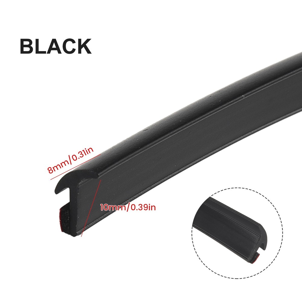 1x Car Door Rubber Seals Trim Strip Soundproof Edge Bumper Protectors 8MM*10MM