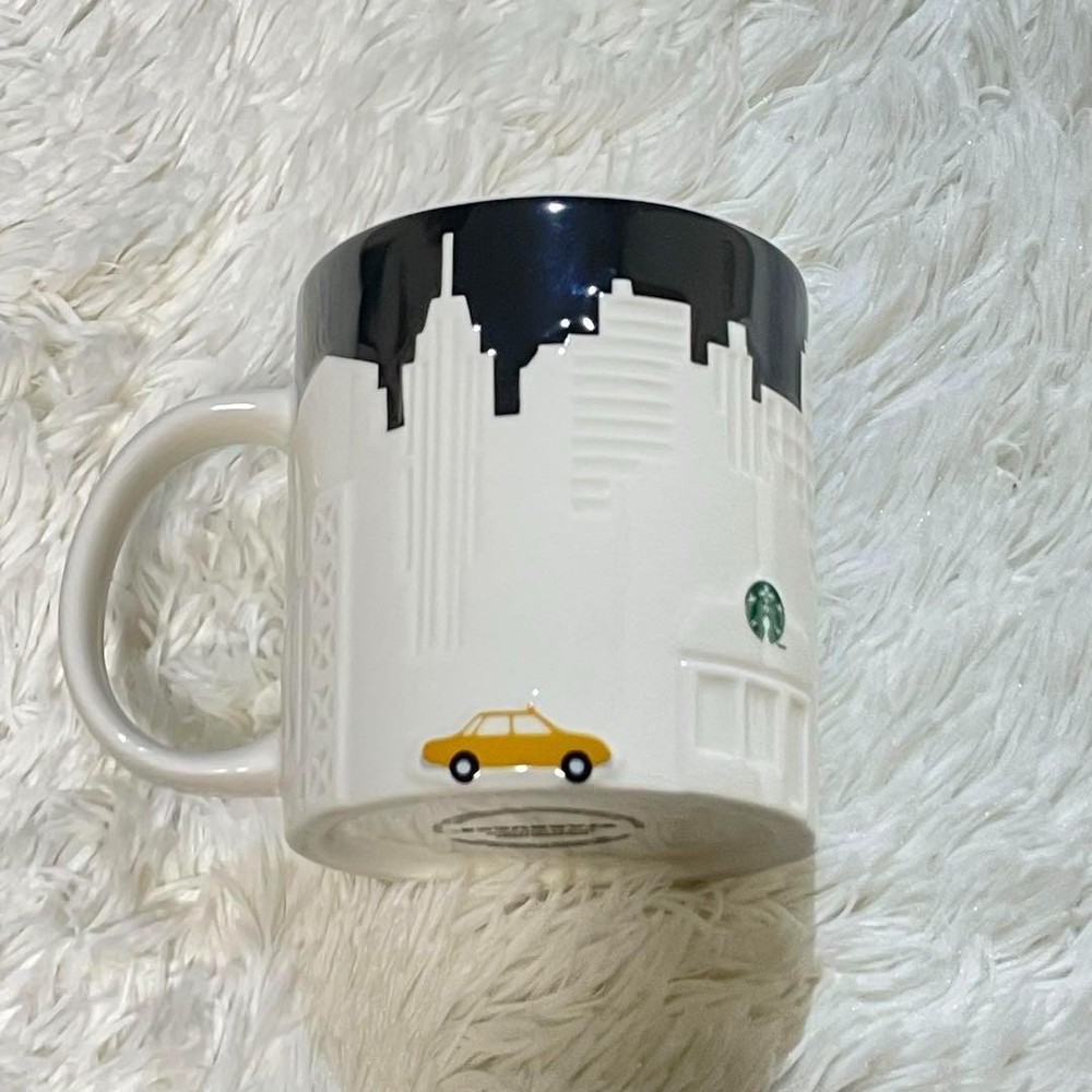 Starbucks NYC Limited Edition Yellow Taxi Design Coffee Mug Used