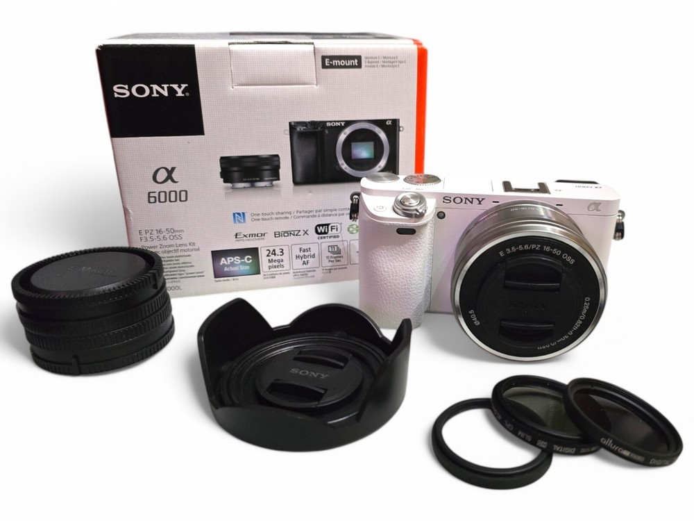 Sony A6000 24.3 MP Mirrorless Digital SLR Camera - White