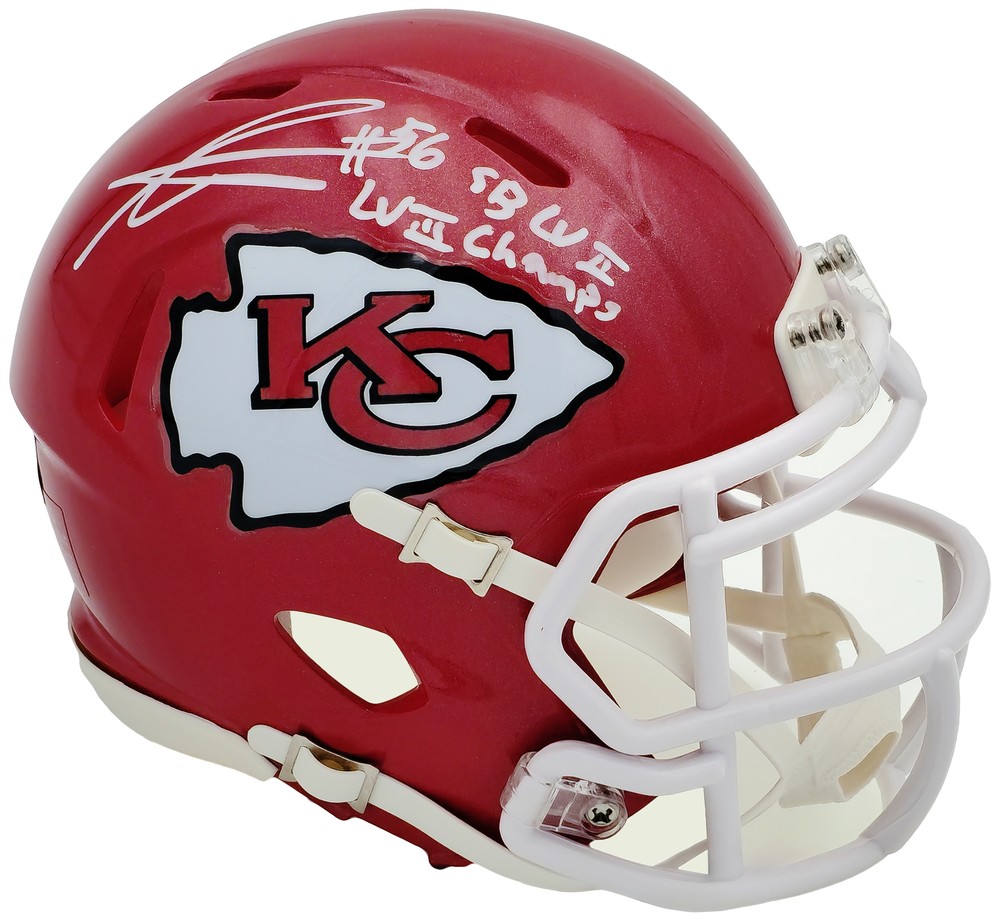 SALE! GEORGE KARLAFTIS AUTOGRAPHED CHIEFS MINI HELMET SB CHAMPS BECKETT 224842