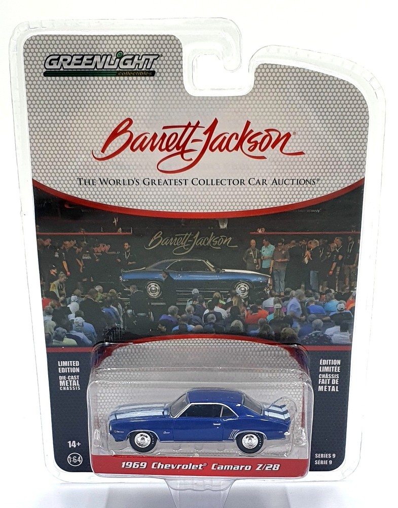 Greenlight 1/64 Scale 37250-C - 1969 Chevrolet Camaro Z/28 - Blue