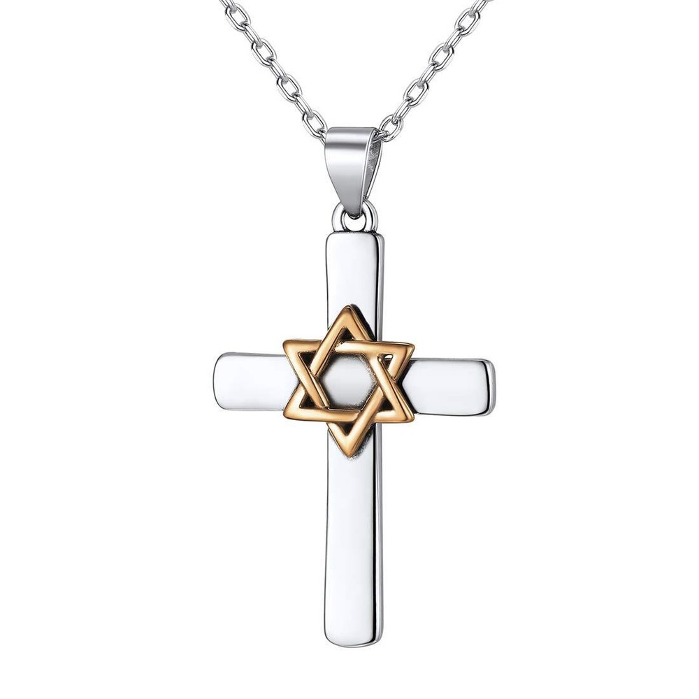 ChicSilver Star of David Necklace for Women Men 925 Sterling Silver Jewish St...