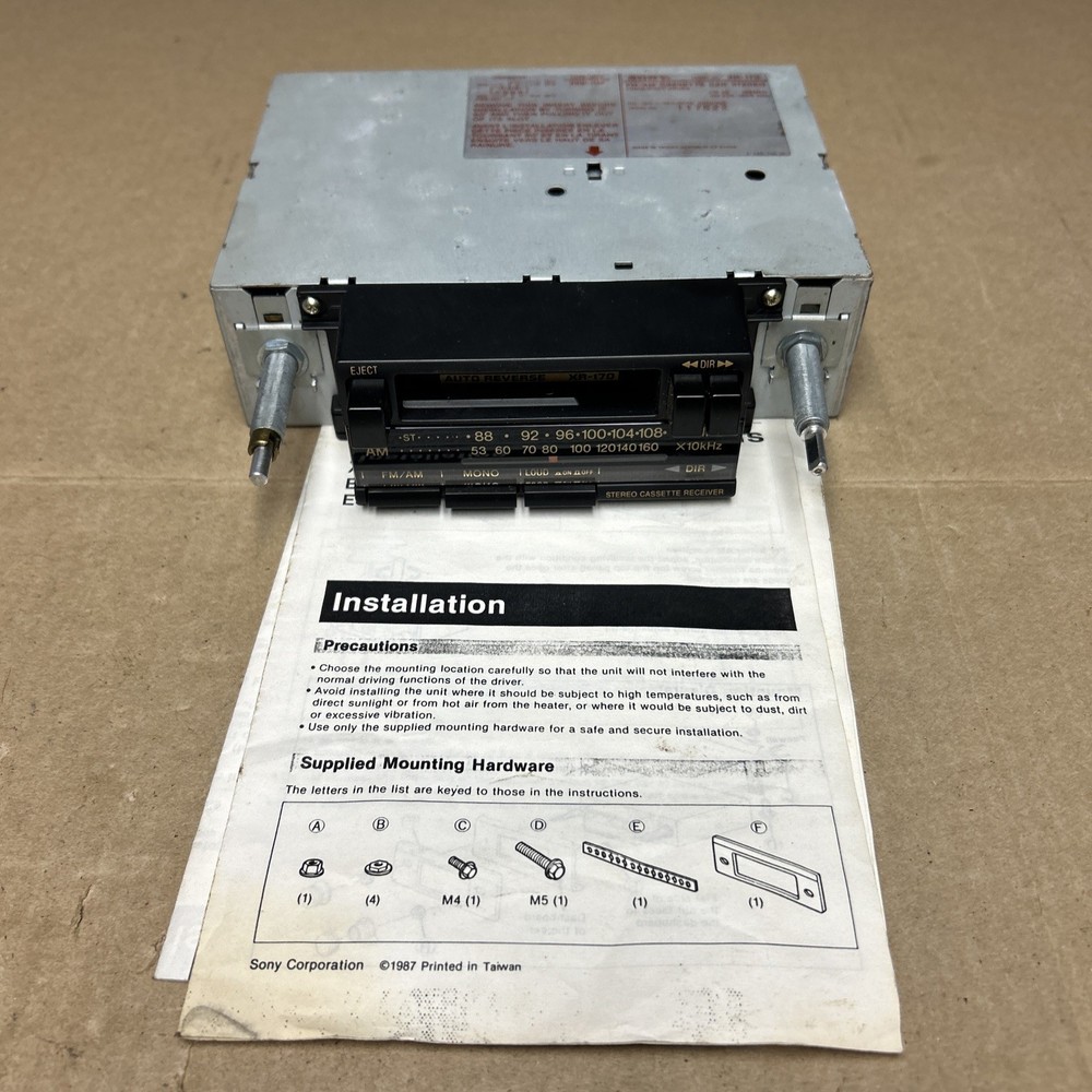 1980's Sony XR-170 AM FM Cassette Radio Auto Reverse Dual Shaft Radwood 80's