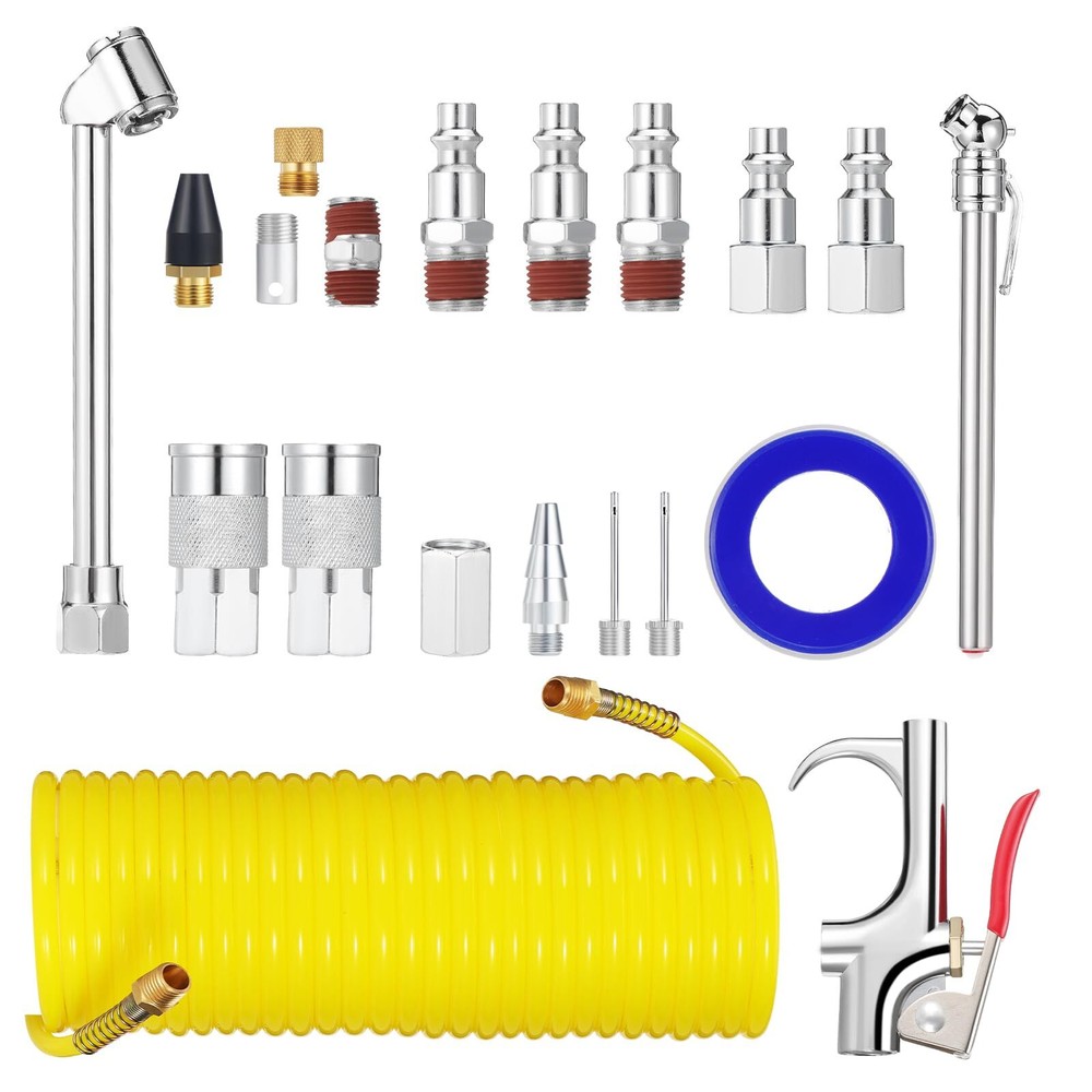 20PCS Air Compressor Accessory Kit with Hose, Air Compressor Tool Includes Re...