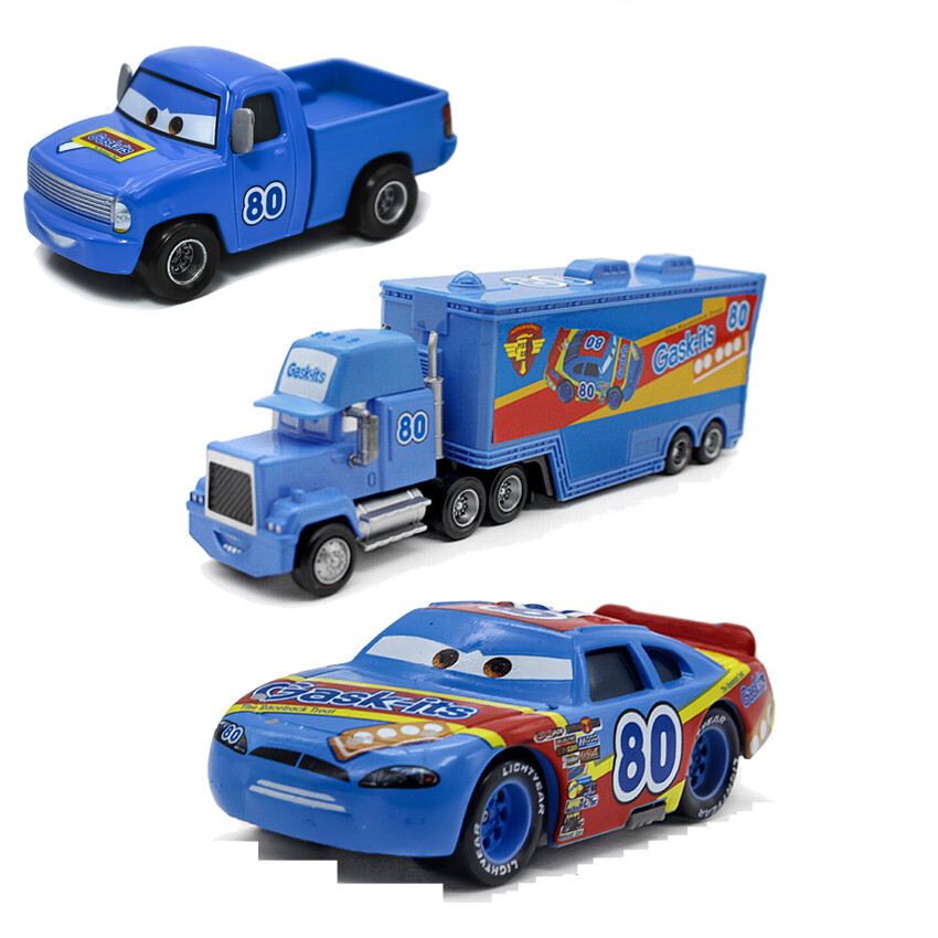 3 Pack NO.80 Truck&Pickup&Car McQueen Diecast Model Car Disney Pixar Cars Gift