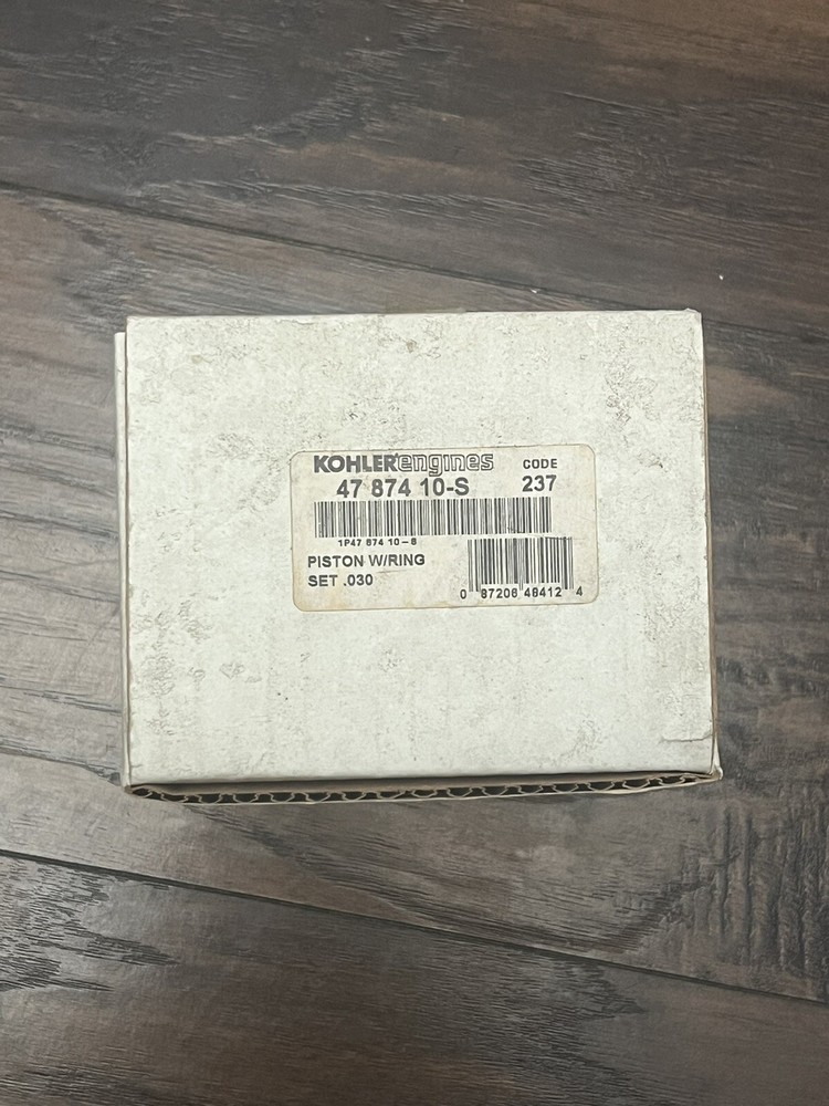 OEM/NOS NEW Genuine Kohler 47 874 10-S Piston W/ Ring Set .030