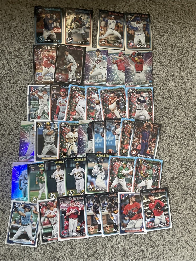 HUGE 2025 MLB Rookie Card 🔥OPENING DAY🔥 CHROME PRALLELS INSERTS 35+ Cards