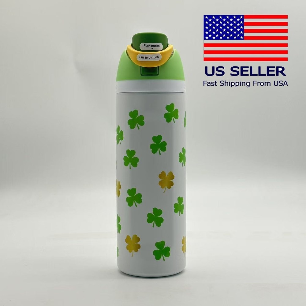 Owala 24oz UO Exclusive Four Leaf Clove Stainless Steel Water Bottle