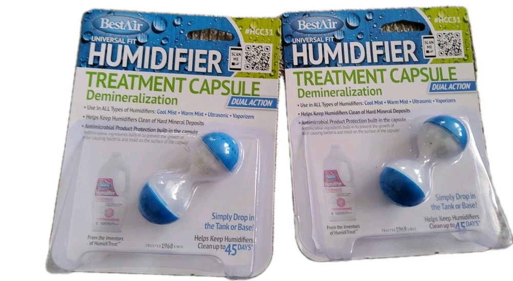Best Air  Humidifier Cleaner Capsule HCC31-PDQ-4 BestAir HCC31-PDQ-4 Lot Of 2