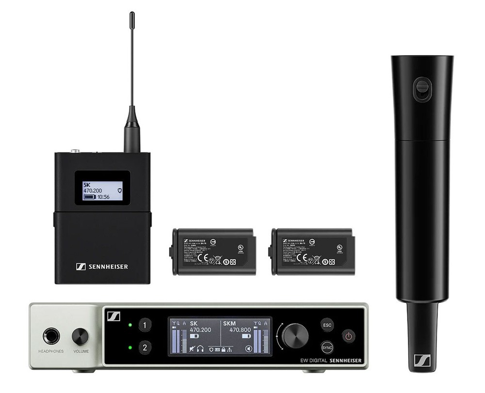 Sennheiser EW-DX SK/SKM-S Base Set UHF Wireless Digital System R1-9 Combo