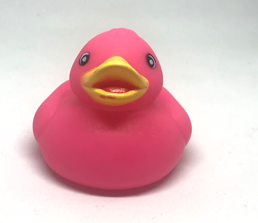 Pink Rubber Duck 2 Inch Bath Toy for Pool or Jeep  