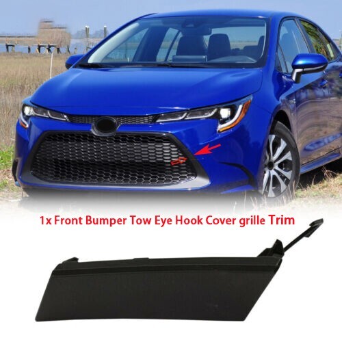 1x Front Bumper Tow Eye Hook Cover Grille Trim Fit For Toyota Corolla 2020 2021