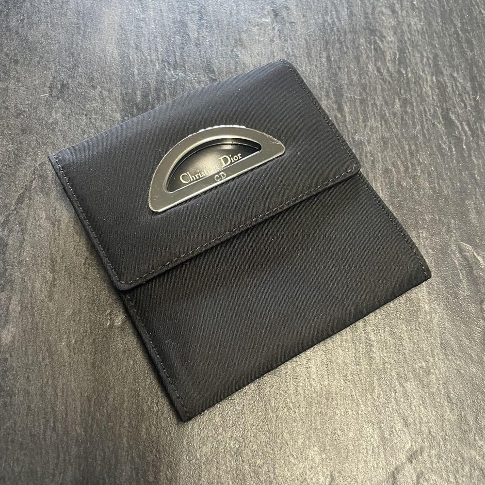 Dior Nylon Wallet Coin Holder with Logo Detail