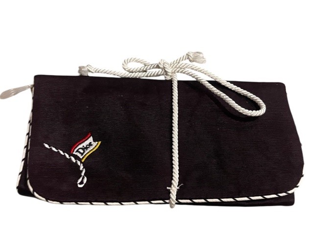 Vintage Christian Dior Brown Suede Trifold Wallet Bag NWT Rare SAKS