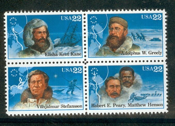 US #2220-2223 Arctic Explorers, Block/4, Mint NH
