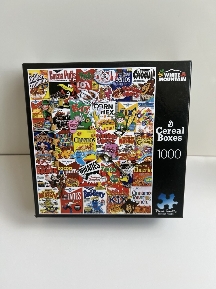White Mountain General Mills Cereal Boxes 1000 Thicker Pieces Puzzle